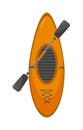 Kayaking boat vector illustration.