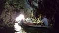 Kayaking into the caves and lagoon in island in Phuket