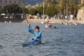 Kayaking competition in Palma de Mallorca to celebrate local festivities