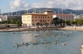 Kayaking competition in Palma de Mallorca wide view