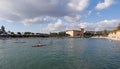 Kayaking competition in Palma de Mallorca wide view