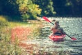 Kayaking Down the River Royalty Free Stock Photo