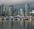 Kayaking in False Creek Vancouver Royalty Free Stock Photo