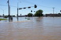 Kayaking in Floodwaters in Kearney, Nebraska After Heavy Rain