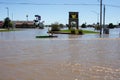 Kayaking in Floodwaters in Kearney, Nebraska After Heavy Rain