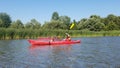 Kayaking at Humber River in summer