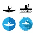 kayaking icon vector