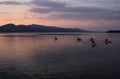 Kayaking on Lake Champlain Royalty Free Stock Photo