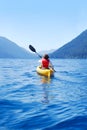 Kayaking on Lake Crescent Royalty Free Stock Photo
