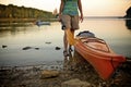 Kayaking at Lake Monroe in Bloomington, IN.