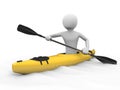 Kayaking man Royalty Free Stock Photo