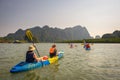 Kayaking into mangrove jungle of Krabi, Thailand