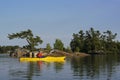 Kayaking North Channel Lake Huron Royalty Free Stock Photo