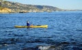 Kayaking off Laguna Beach, California.