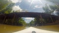 Kayaking on the Preaek Tuekk Chhu river floating through Kampot, Cambodia