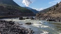 Kayaking in the Rapids of the Fraser River in the Fraser Canyon