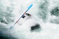 Kayaking in rough water Royalty Free Stock Photo