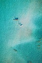 Kayaking in the sea with clear turquoise water. Kayaking, leisure activities on the ocean. . Royalty Free Stock Photo