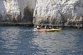 Cassis, 8th september: Canoe Kayaking on the Calanques National Park from the Bay area of Cassis on Cote D`Azur France