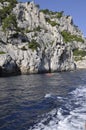 Cassis, 8th september: Canoe Kayaking on the Calanques National Park from the Bay area of Cassis on Cote D`Azur France