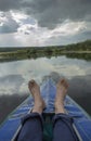 Kayaking weekend on Seversky Donets Ukraine Royalty Free Stock Photo