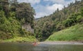 Kayaking Whanganui River Royalty Free Stock Photo