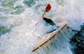 Kayaking in white water. Royalty Free Stock Photo