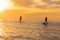 Kayaking. Woman traveling by kayak Royalty Free Stock Photo