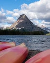 Kayaks Along Shore of Two Medicine Lake