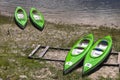 Kayaks on the Bank Royalty Free Stock Photo