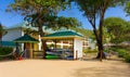 Kayaks at a beach resort in the grenadines