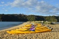 Kayaks in the beach