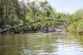 Kayaks on the Bityug River in Voronezh Region, Russia