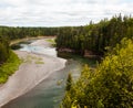 Kayaks in the Bonaventure River Royalty Free Stock Photo