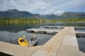 Kayaks At Mountain Dock Royalty Free Stock Photo
