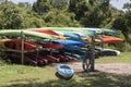 Kayaks ready for Renting at Hammocks Beach State Park Royalty Free Stock Photo