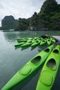 Kayaks for rent in Halong Bay, Vietnam Royalty Free Stock Photo