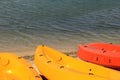 Kayaks for rent Royalty Free Stock Photo