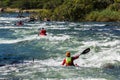 Kayaks River Rapids Action Royalty Free Stock Photo