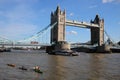 Kayaks, River Thames, Tower Bridge, Uber Boat Royalty Free Stock Photo