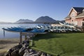 Kayaks to rent at Tofino, BC Royalty Free Stock Photo