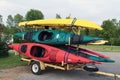 Kayaks and Trailer Royalty Free Stock Photo