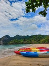 Kayaks on Tropical beach. Kayaks Paddle Board. kayak in beautiful beach in Thailand
