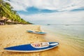 Kayaks at the tropical beach
