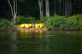 Kayaks waiting Royalty Free Stock Photo