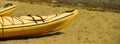 Kayaks on water shore