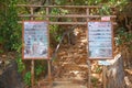 Kayangan lake welcome sign in Coron, Palawan, Philippines