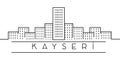 Kayseri city outline icon. Elements of Turkey cities illustration icons. Signs, symbols can be used for web, logo, mobile app, UI