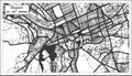 Kayseri Turkey City Map in Black and White Color in Retro Style. Outline Map