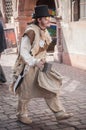 KAYSERSBERG - France - 4 May 2017 - man with medieval costume at